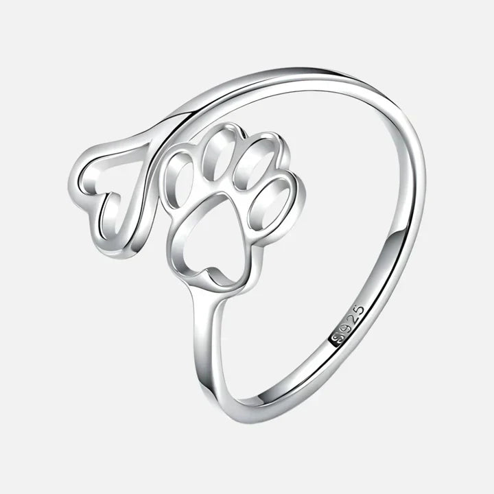 Calder™ | Regulowany Pierścionek Z Łapką I Sercem