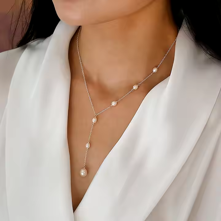 Evelina™ | Wintage Naszyjnik z Wiszącą Perłą dla Kobiet